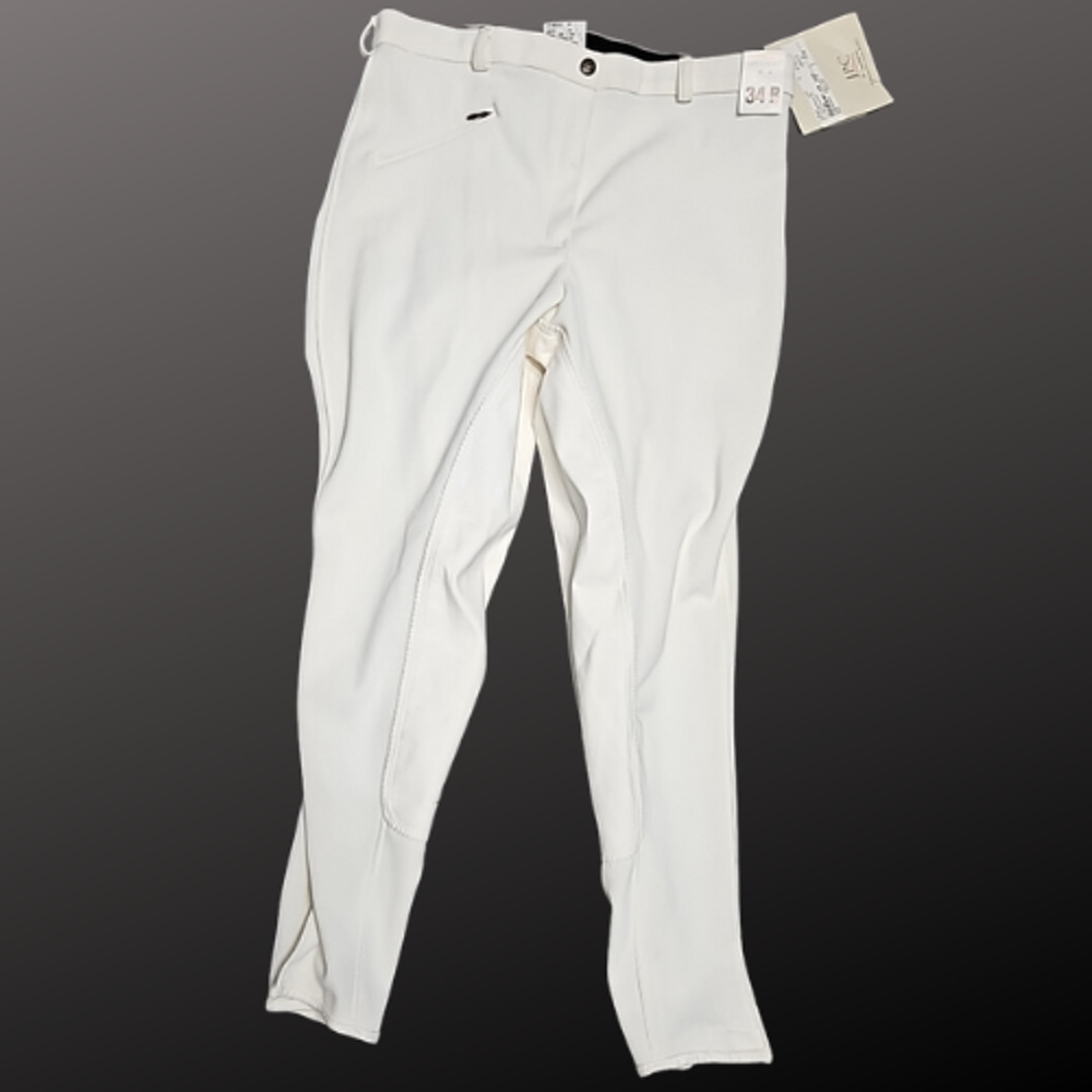 Tuffrider White Ribb Full Seat Ladies English Breeches 10051 Size 34R NWT